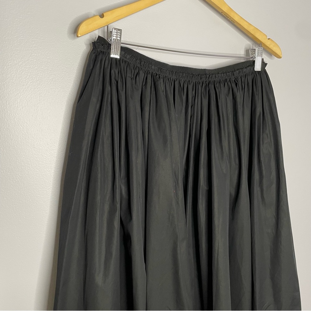 KHAITE Pleated Cotton-Poplin Midi Skirt In Black Women’s 12 - Picture 6 of 10